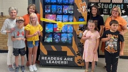 Hillman Elementary- New Book Vending Machine Ribbon Cutting